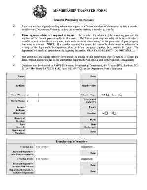 Membership Transfer Form