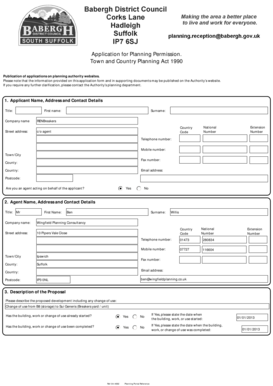 UK Planning Permission Application Form