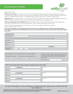 Encashment Facility Application Form
