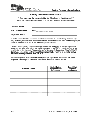 Treating Physician Information Form