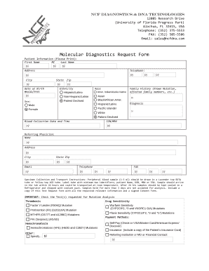 Molecular Diagnostics Request Form