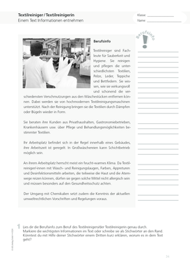 Textilreiniger / Textilreinigerin Berufsinfo