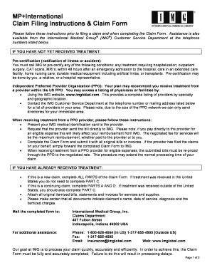 International Medical Group Claim Form