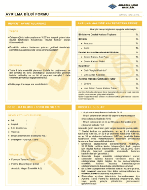 Pension Separation Form