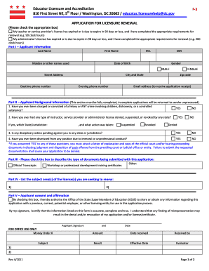 DC Educator Licensure Renewal Application