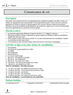 Tâche de consolidation