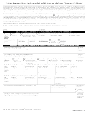 Solicitud Uniforme para Préstamo Hipotecario Residencial