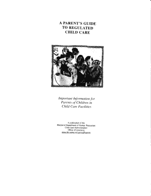 Parent's Guide to Regulated Child Care