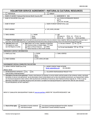 Volunteer Service Agreement