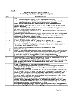 Form 61 Application for Companies