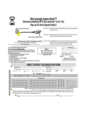 UPS Direct Deposit Authorization Form