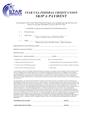 Star USA Skip A Payment Form