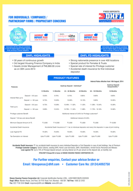 DHFL Fixed Deposit Form