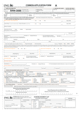 ING Mutual Fund Application Form