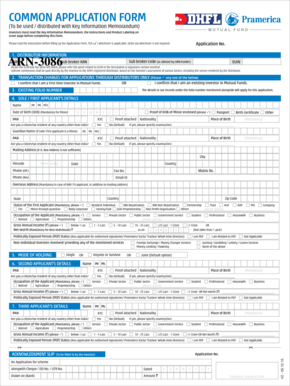 Mutual Fund Application Form