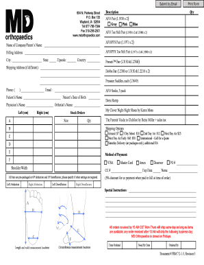 Medical Device Order Form
