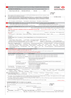 HSBC Mutual Fund Application Form
