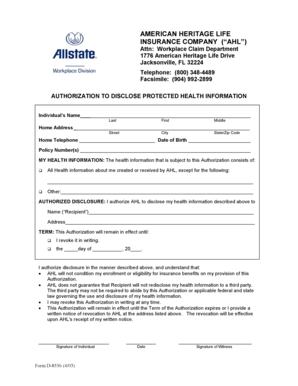 Authorization to Disclose Protected Health Information