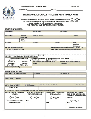 Livonia Public Schools Registration Packet