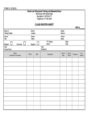 Class Roster Sheet bFormb D - ptb state il