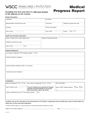 Workers' Compensation Progress Report