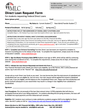 Direct Loan Request Form