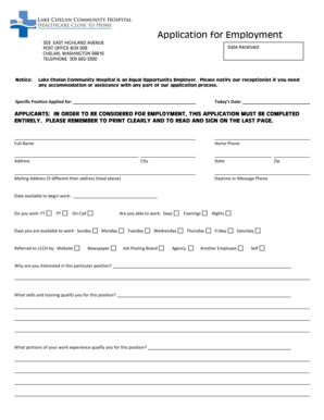 Employment Application Form