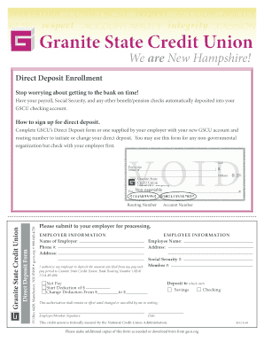 Granite State Credit Union Account Switch Kit