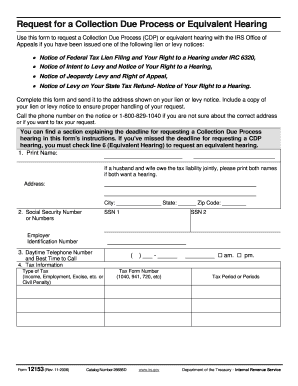 IRS Collection Due Process Hearing Request