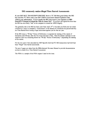 IRS Form 872 Consent to Extend Time to Assess Tax