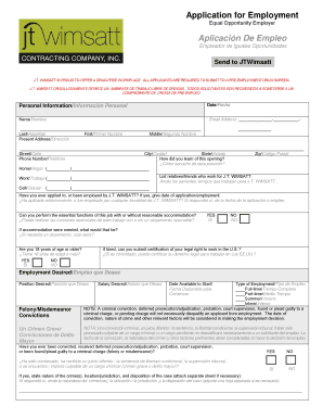 Employment Application Form