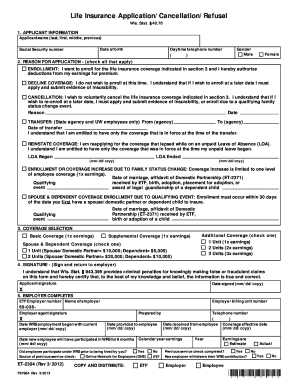Wisconsin Public Employers Group Life Insurance Application