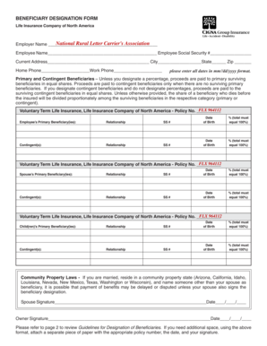 Beneficiary Designation Form