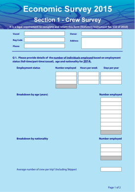Crew Survey Form 2014