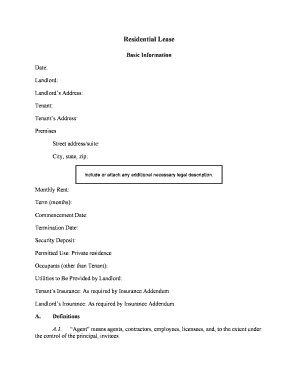 Residential Lease Agreement