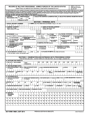 Record of Military Processing