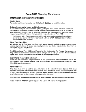 Form 5500 Planning Reminders