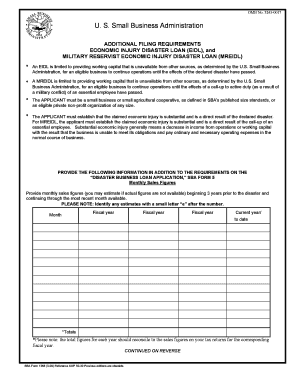 SBA Form 1368 Additional Filing Requirements