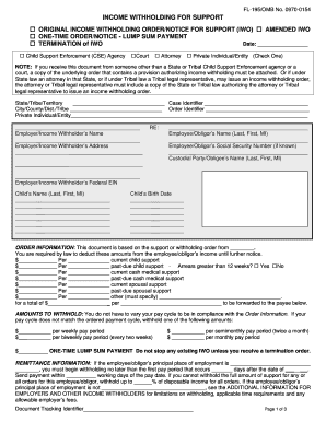Income Withholding Order for Support