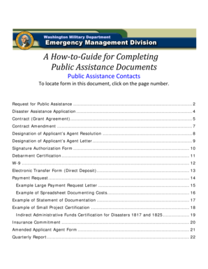 Request for Public Assistance Form