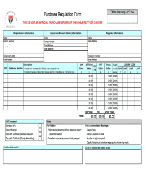 Purchase Requisition Form