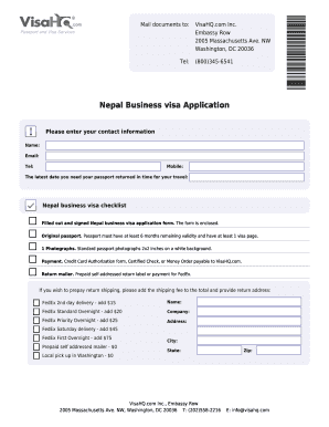 Nepal Business Visa Application