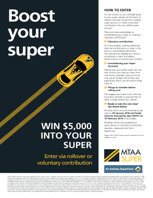 MTAA Super Boost Promotion Entry Form