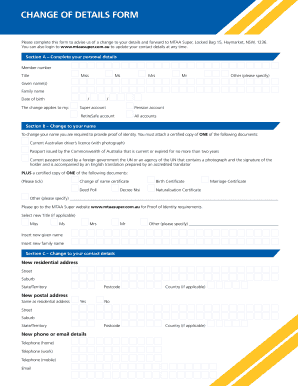 MTAA Super Change of Details Form