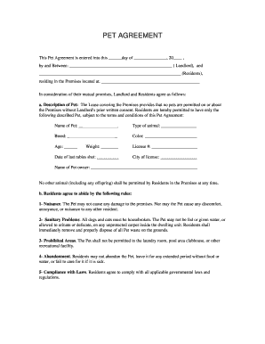 Pet Agreement Addendum