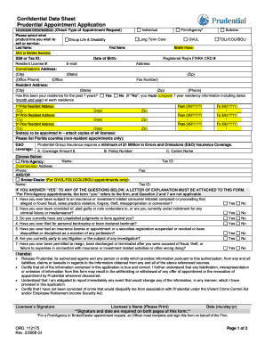 Prudential Appointment Application