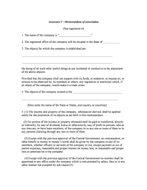 Memorandum of Association