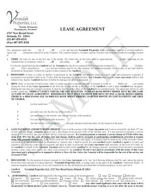 Florida Residential Lease Agreement