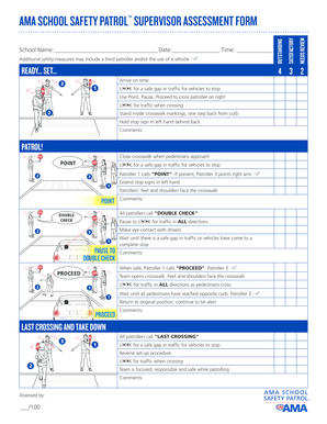 School Safety Patrol Supervisor Assessment Form