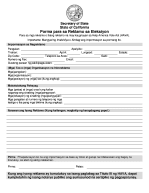California Election Complaint Form